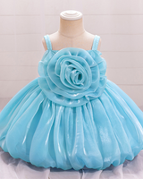 🌺Pearl Blossom: Luminous Fabric Gown with Oversized 3D Floral Bud Silhouette✨