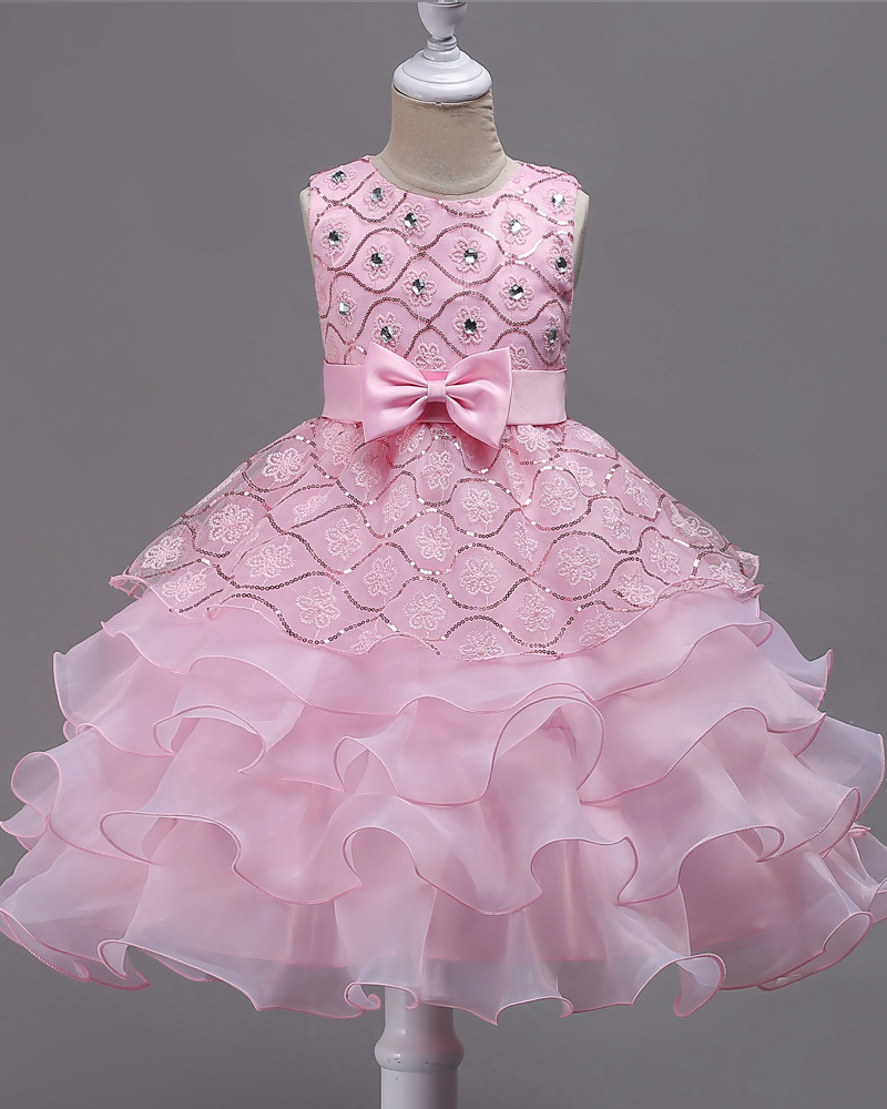 ✨Diamond Sparkle Princess Dress – Layered Tulle & Sequin Elegance ✨