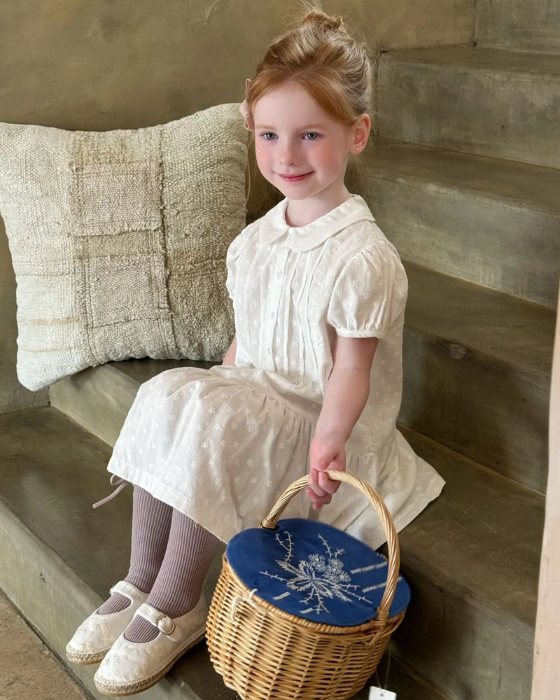☁️Cream Cotton Peter Pan Collar Dress – Timeless Sweetness☁️