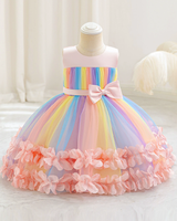 🎀Sugar Rush: Candy-Striped Net Ballgown with Pettiskirt Layers🍭