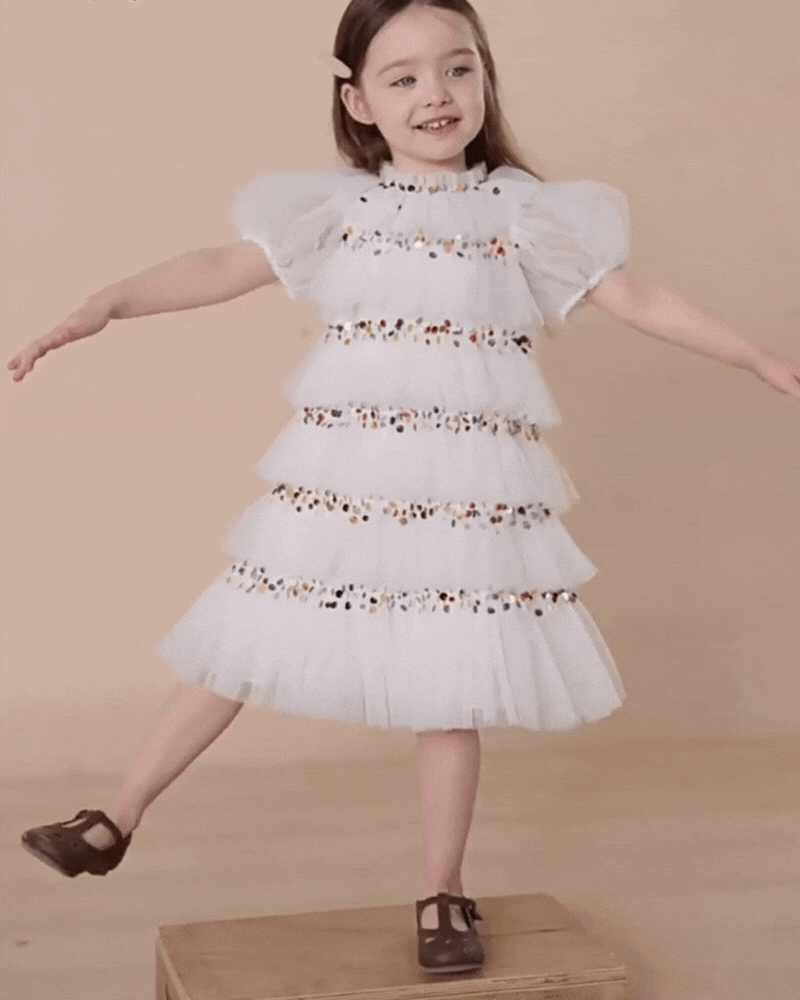 ✨ Starlight Sprinkles" Tiered Tulle Dress – Whimsical & Wonderful!✨