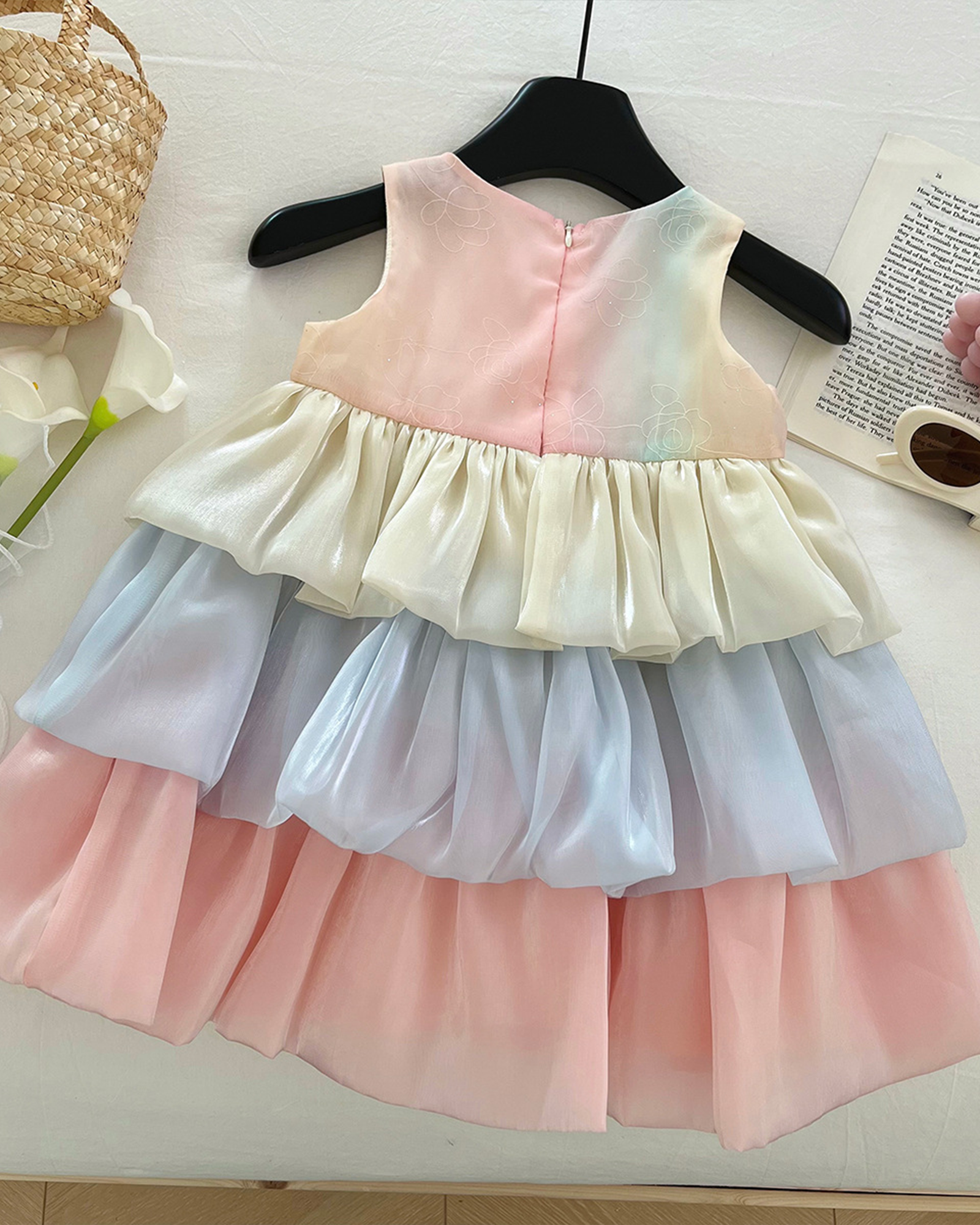 🌟 Ombré Tulle Cake Dress – Princess-Ready 🌸