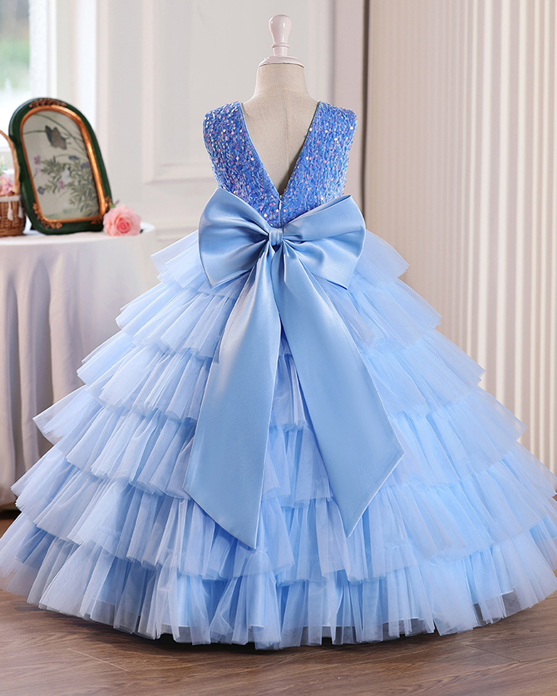 ✨ Sparkle & Tulle Dream Dress – Shimmering Bodice with Grand Bow Ballet ✨