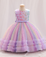💖Rainbow Love: Color-Burst Tulle Dress with Heart Appliqués & Fluffy Layers 🌈
