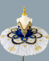 🌟 Swan Tutu Dress – Gold-Embroidered Elegance 🌟
