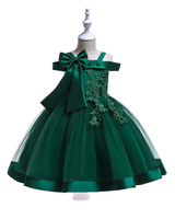 ✨Sweetheart Sparkle : Strapless Beaded Flower Girl Dress with Bow Details 🌸