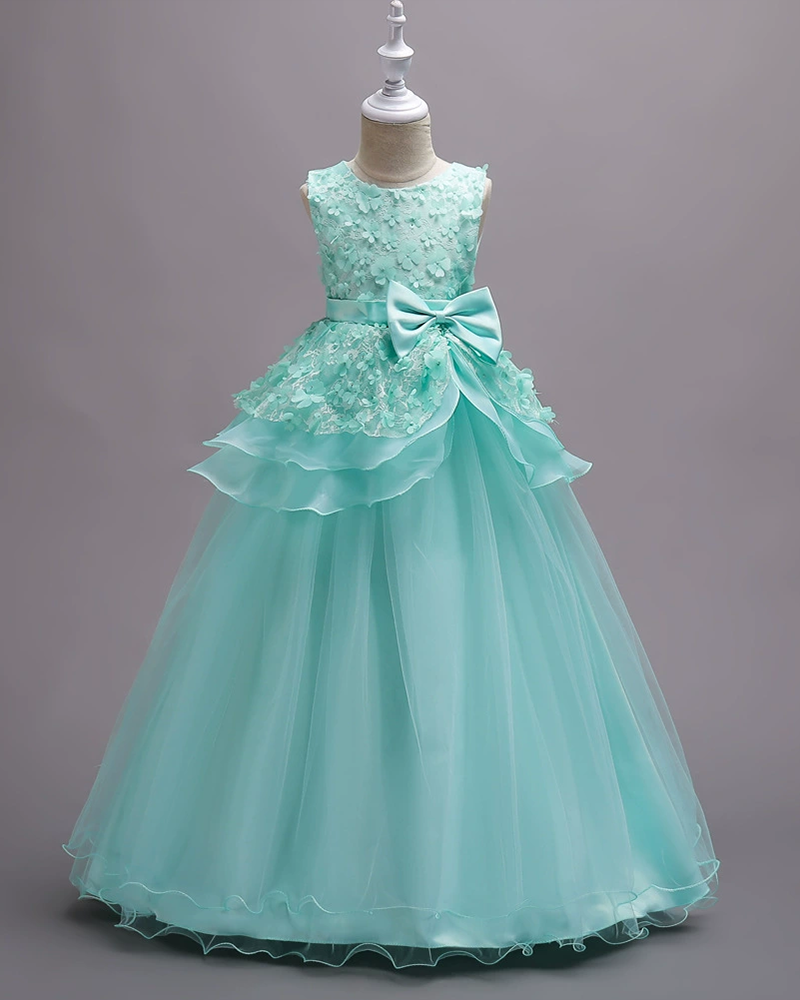 🌸Blossom Cascade: 3D Floral Tiered Tulle Gown for Ethereal Elegance✨