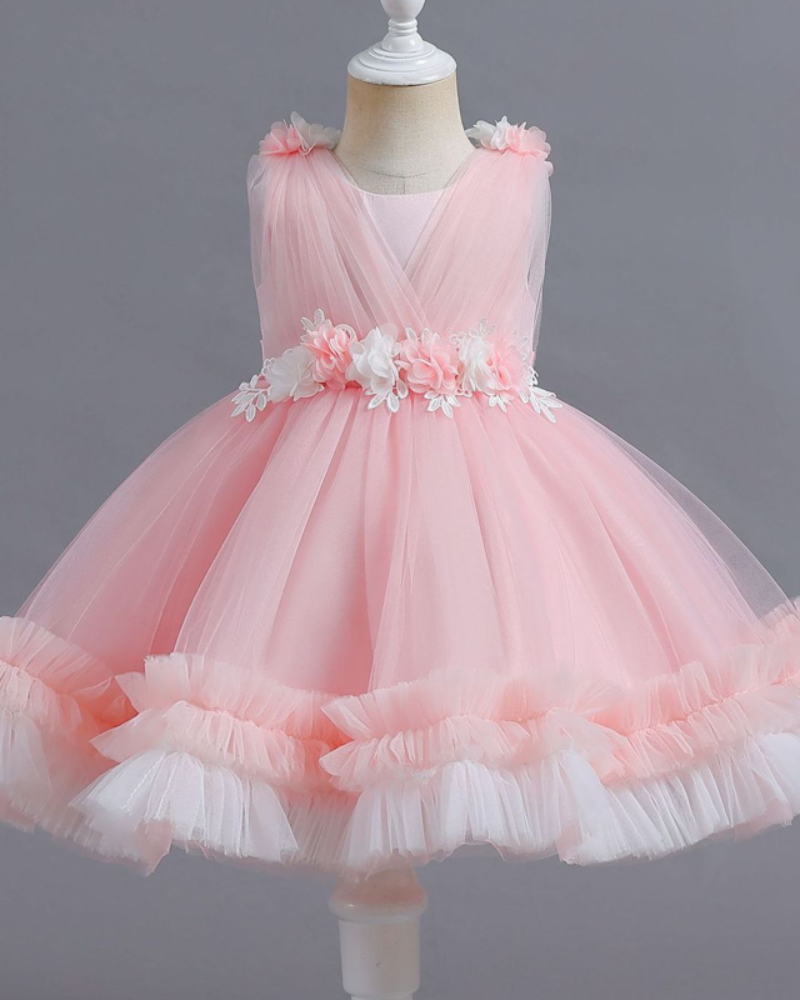 🌸 Blooming Belle Tulle Dress – Layers of Petals & Party Magic 🎀