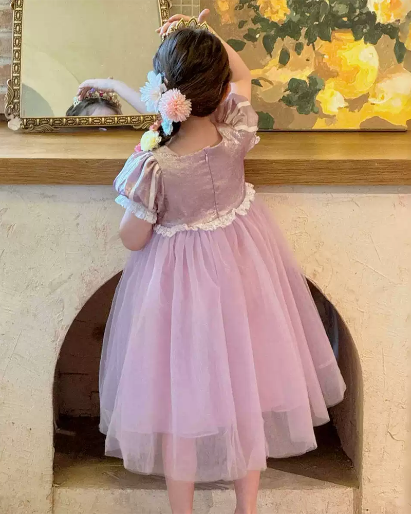 🌸Lilac Whisper" Flower Fairy Dress – Vintage Charm Meets Ethereal Grace🌸