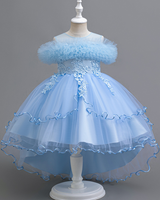 🌹Blossom Cascade: Lace-Flower Tiered Hem Dress for Little Ladies" 👗