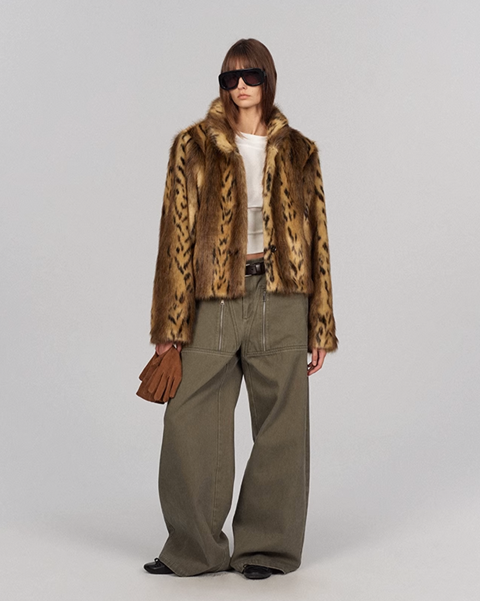 Leopard Print Faux Fur Coat - Fashion Eco-Conscious Chic