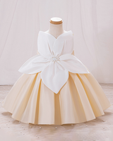🌺Royal Bloom: Satin Princess Gown with Bold 3D Corsage & Contrast Hem ✨