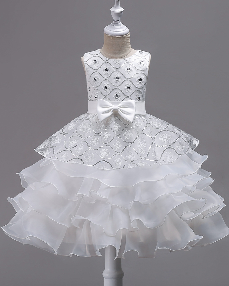 ✨Diamond Sparkle Princess Dress – Layered Tulle & Sequin Elegance ✨