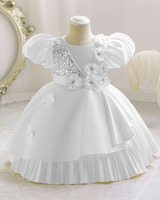 🌟 Sequin & Bloom A-Line Dress – Sparkle, Petals & Play ✨
