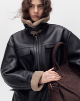 Classic Retro Leather Jacket - Detachable Belt, Thickened Stand Collar for Secure Fit