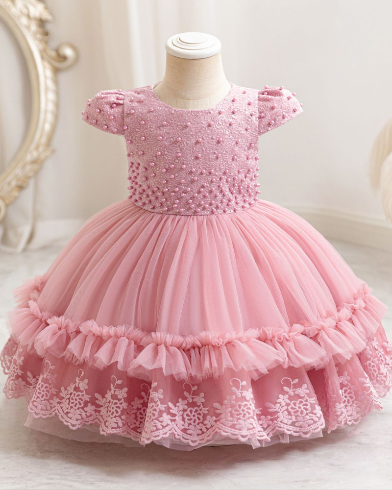 ✨ Beaded Tulle Princess Dress – Sparkle, Twirl & Shine 🎀