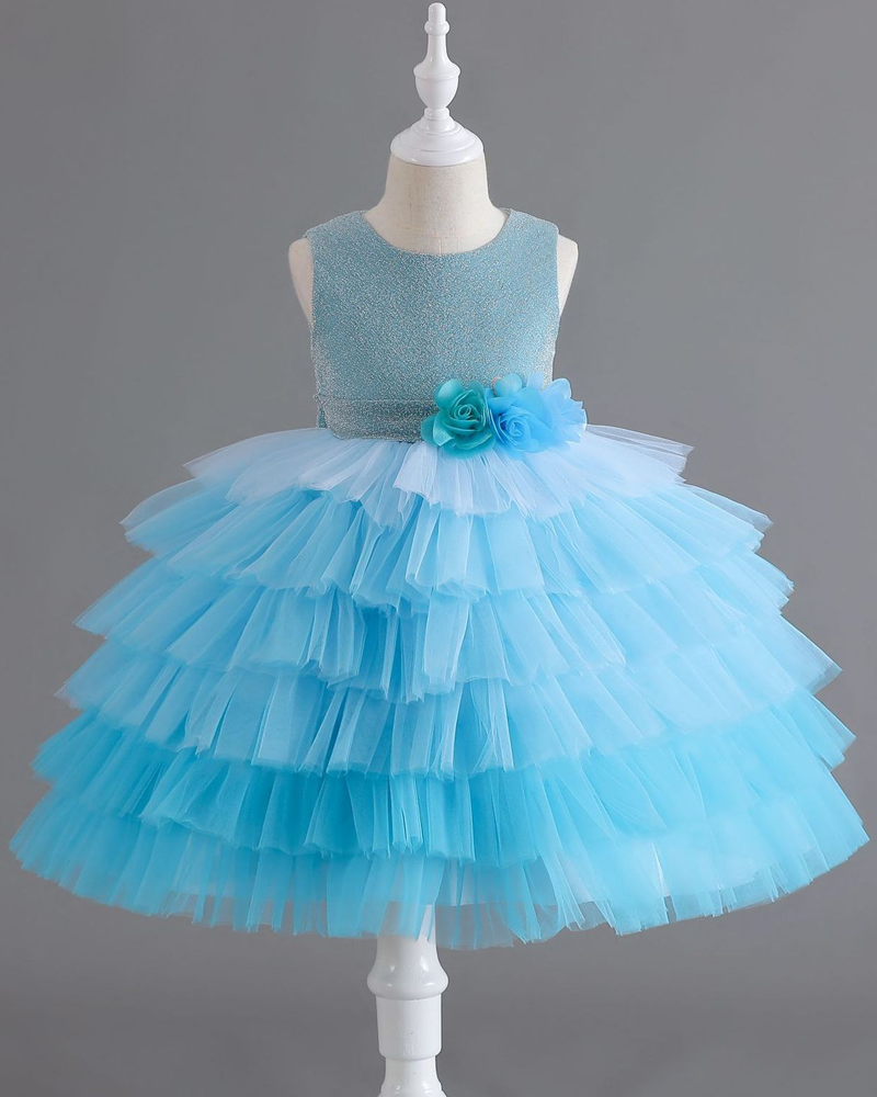 🌈 Ombre Tulle Princess Dress – A Twirl of Colors & Magic ✨
