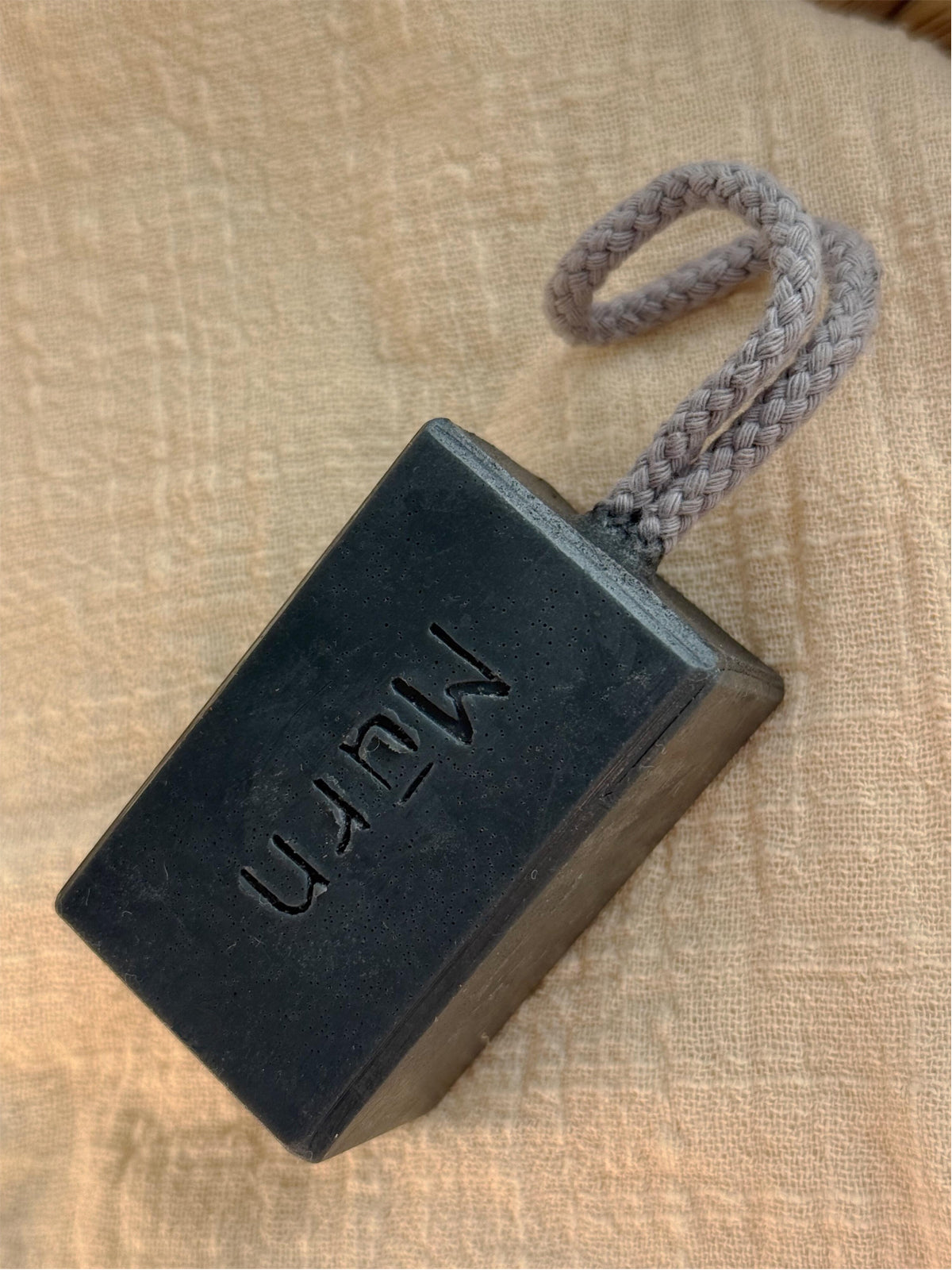 Artisan Charcoal Ebony Lanyard Handmade Soap – Deep Cleansing Oil Control Bath Bar (120g)