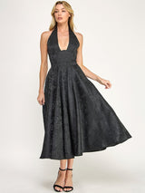 Sleeveless Cowl Neck Belted Ruffle Hem Cocktail Mini Dress