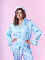Floral Print Satin Lounge Set