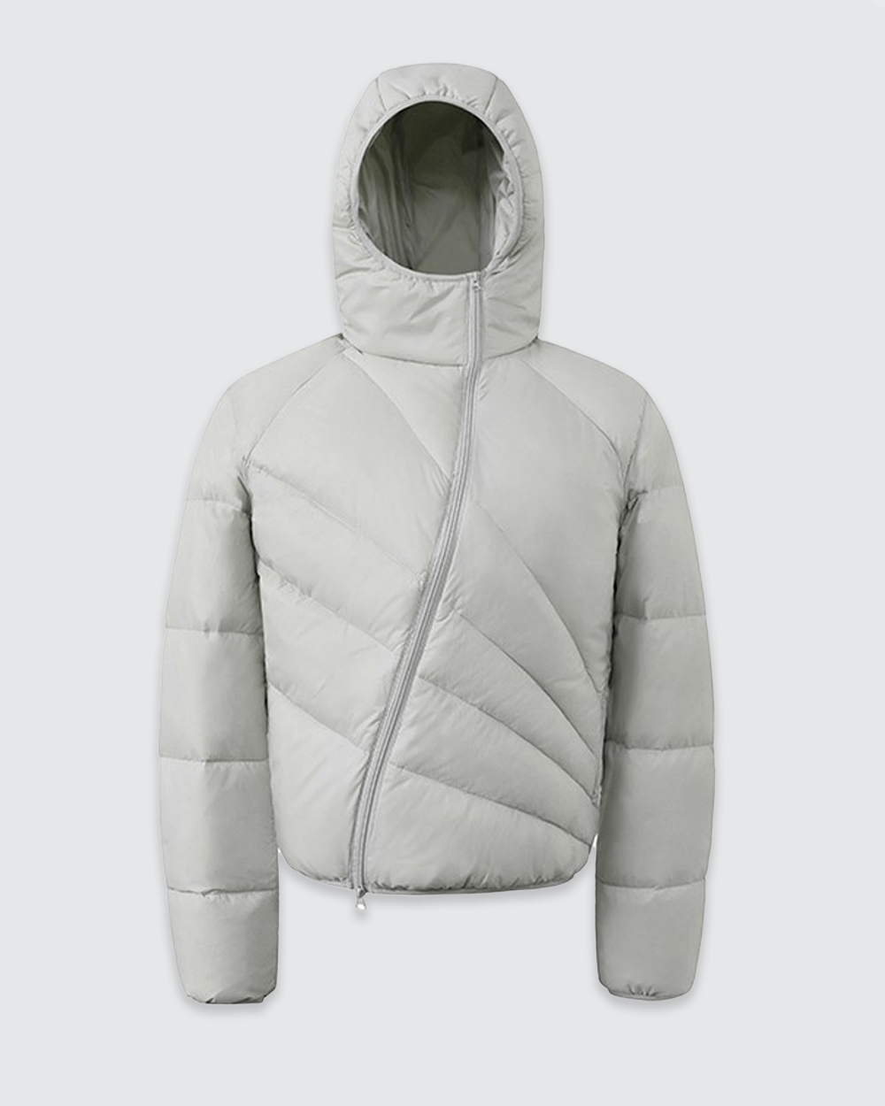 Cross-Zip Puffer Jacket