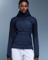 Lightweight White Contrast Duck Down Sport Puffer Jacket