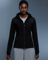 Lightweight White Contrast Duck Down Sport Puffer Jacket