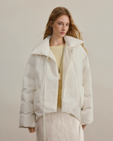 Lightweight Oversized Lapel Padded Down Jacket
