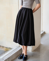 Lustre Satin High Waist Tulip Silhouette Skirt