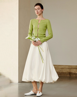 Lustre Satin High Waist Tulip Silhouette Skirt