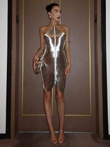 Elegant Halter Fringe Backless Mini Dress – Luxury Tassel Cocktail Evening Party Gown